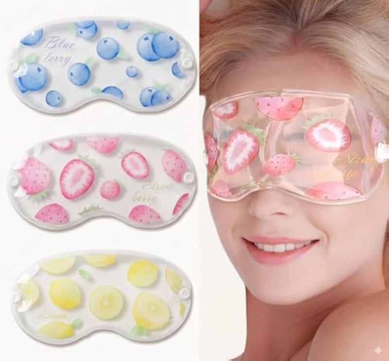 Cartoon Gel Eye Mask, Sleeping Cold Compress Eye Mask, Cold/Hot Compress Reusable Cute Cooling Ice, Travel Essentials-1 pc -random design - Image 1