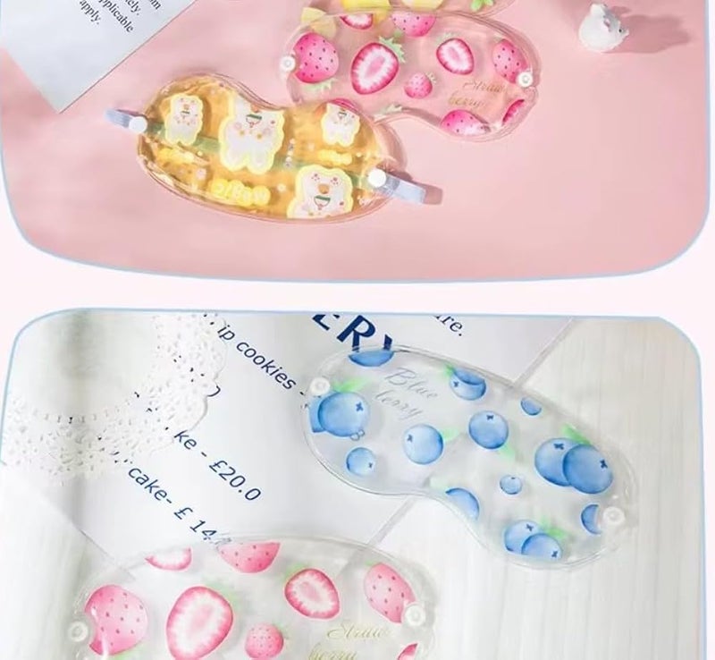 Cartoon Gel Eye Mask, Sleeping Cold Compress Eye Mask, Cold/Hot Compress Reusable Cute Cooling Ice, Travel Essentials-1 pc -random design - Image 5
