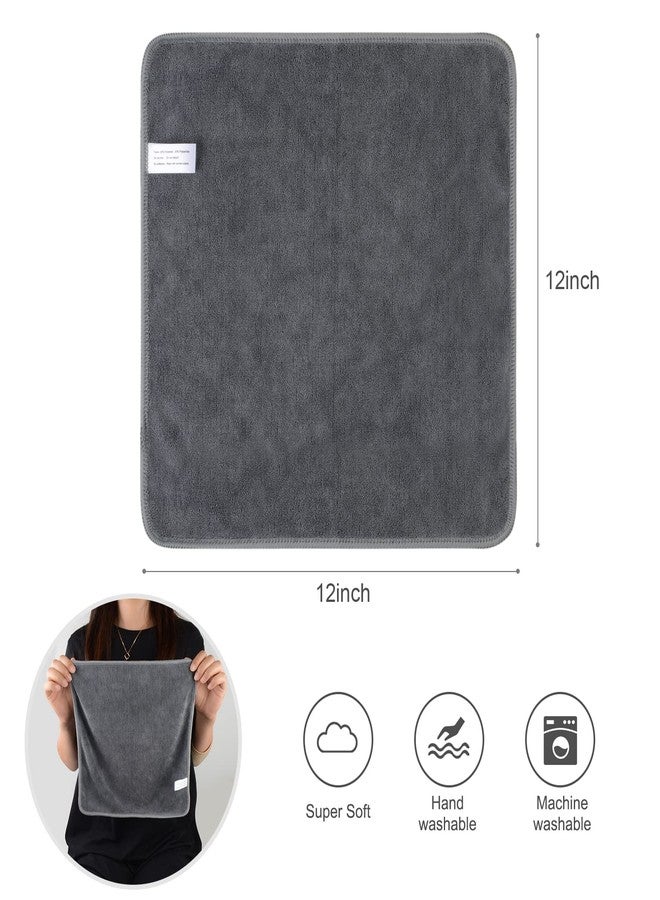 SINLAND Microfiber Cleaning Cloth Ultra Absorbent Softer Towel Reusable Cloth No Streak Lintless Cleaning Clothes for Home, Kitchen, Car, Window Use 12x12 Inch Slate Grey 6 Pack - Image 5