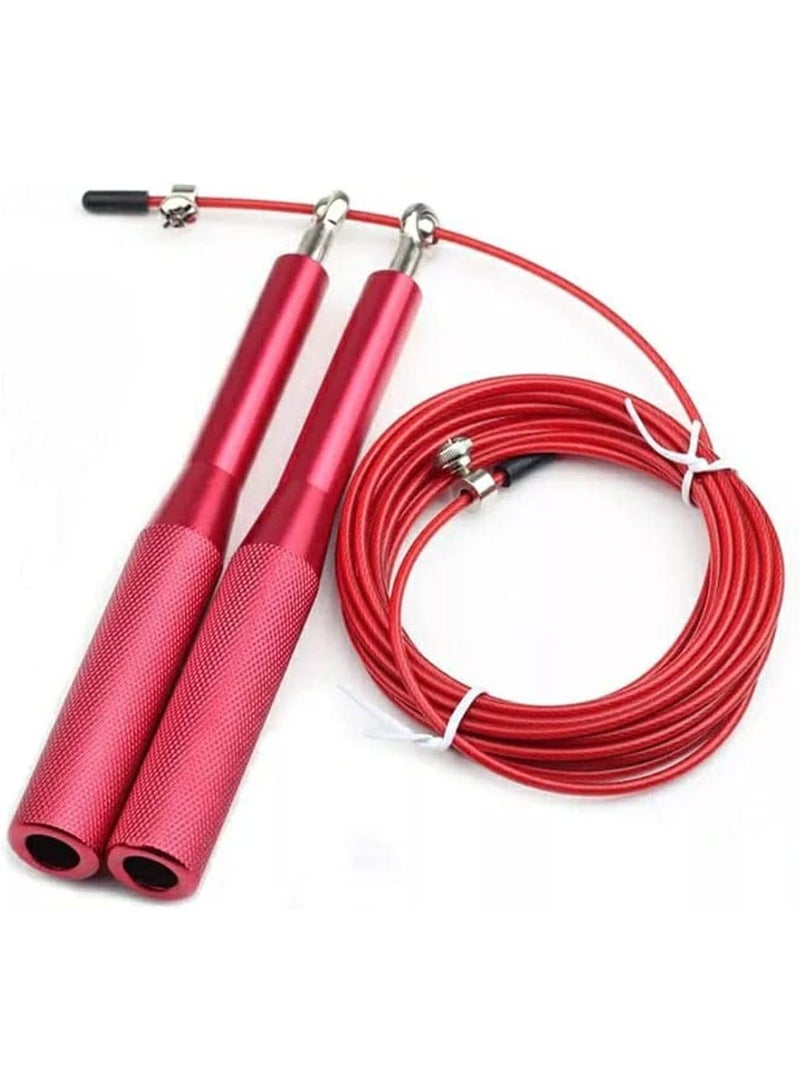 QSHOP Professional Adjustable Jump Rope Steel Wire & Metal Handles – Speed Jump Rope with 360° Double Boring – Speed Jump Rope for Cardio, Fat Burning, Fitness - Image 1