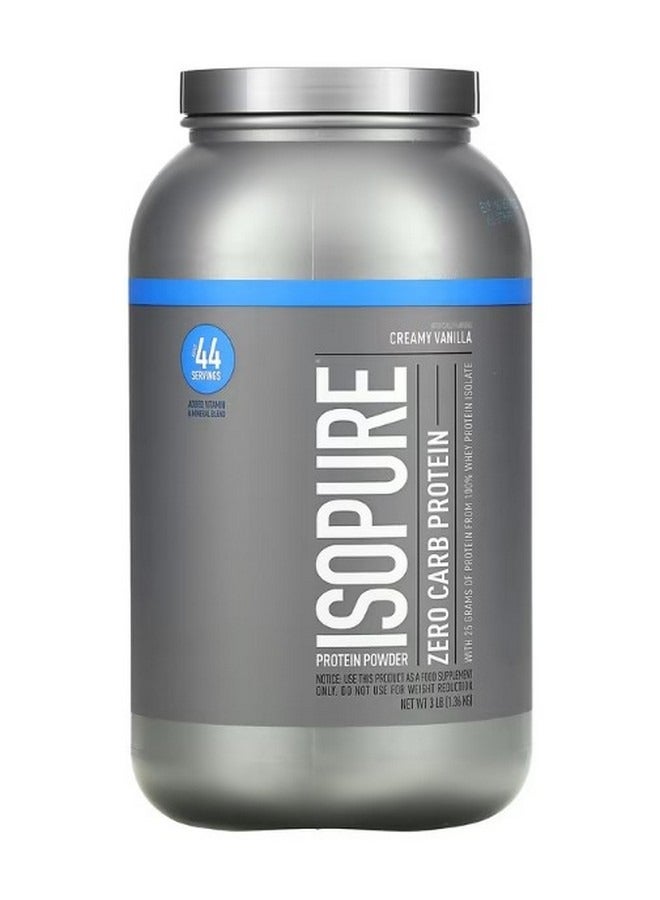 آيزوبيور Zero Carb Protein Powder Creamy Vanilla 3 lb 1.36 kg - Image 1