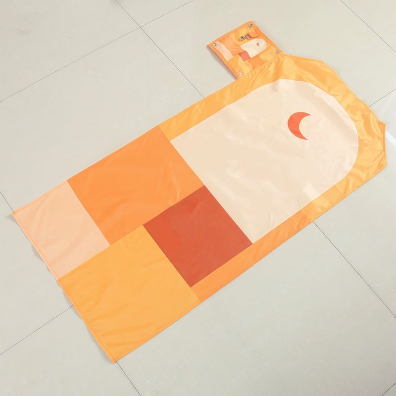 Ya Xin Portable Prayer Mat, Pocket Travel Muslim Prayer Rug with Keychain and Storage Bag, Foldable Lightweight Outdoor Prayer Pad for Travel, Mosque, Home and Daily Salah (Orange) - Image 1