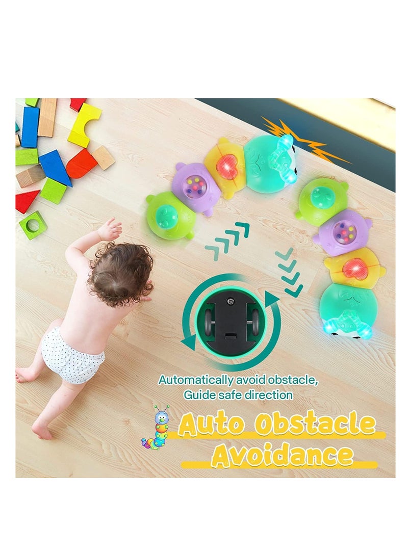 YelaJoy Baby Toys 0-6 Months, Crawling Caterpillar Tummy Time Toy with Magnetic Suction Music Light up, Sensory Learning Infant Toy for 6-12 Month Newborn Toddler 1 Year Old Girl Boy Baby Gifts  - Image 5