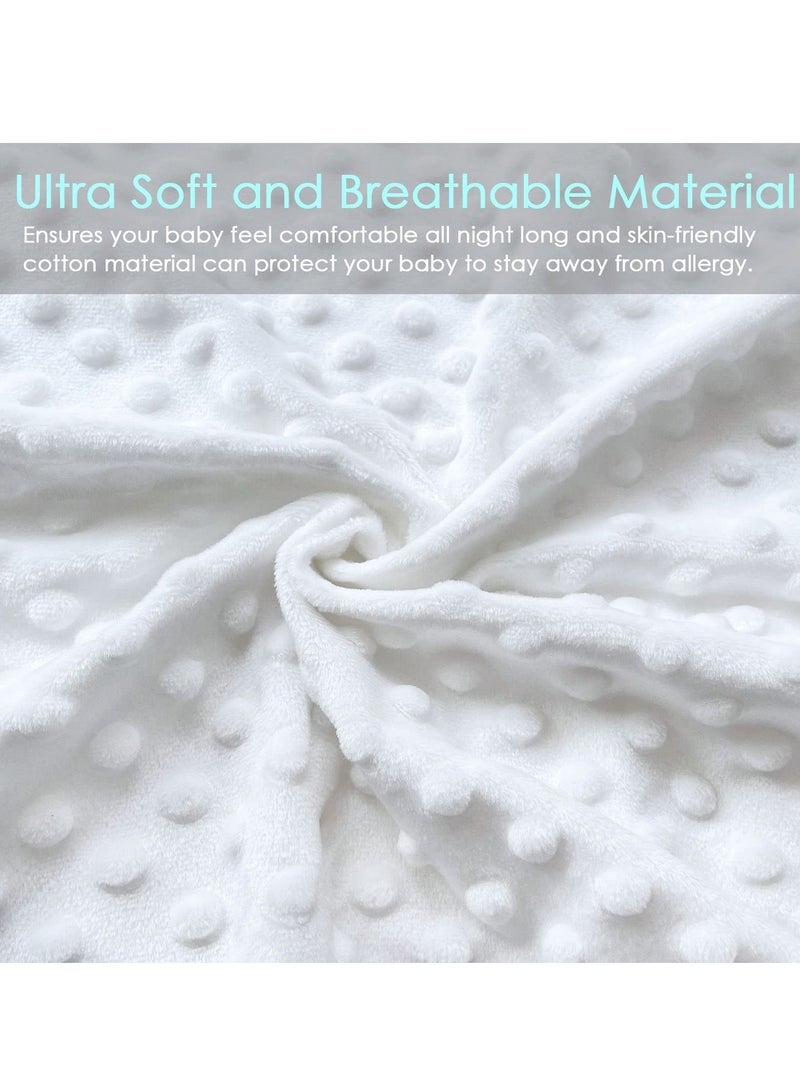 دوكو وسادة تغيير بغطاء قطيفة فائق النعومة مقاوم للماء وسادة تغيير الحفاضات لأعلى تسريحة غطاء وسادات طاولة تغيير الطفل مقاومة للماء ومضادة للحساسية قابلة للغسل - Image 5