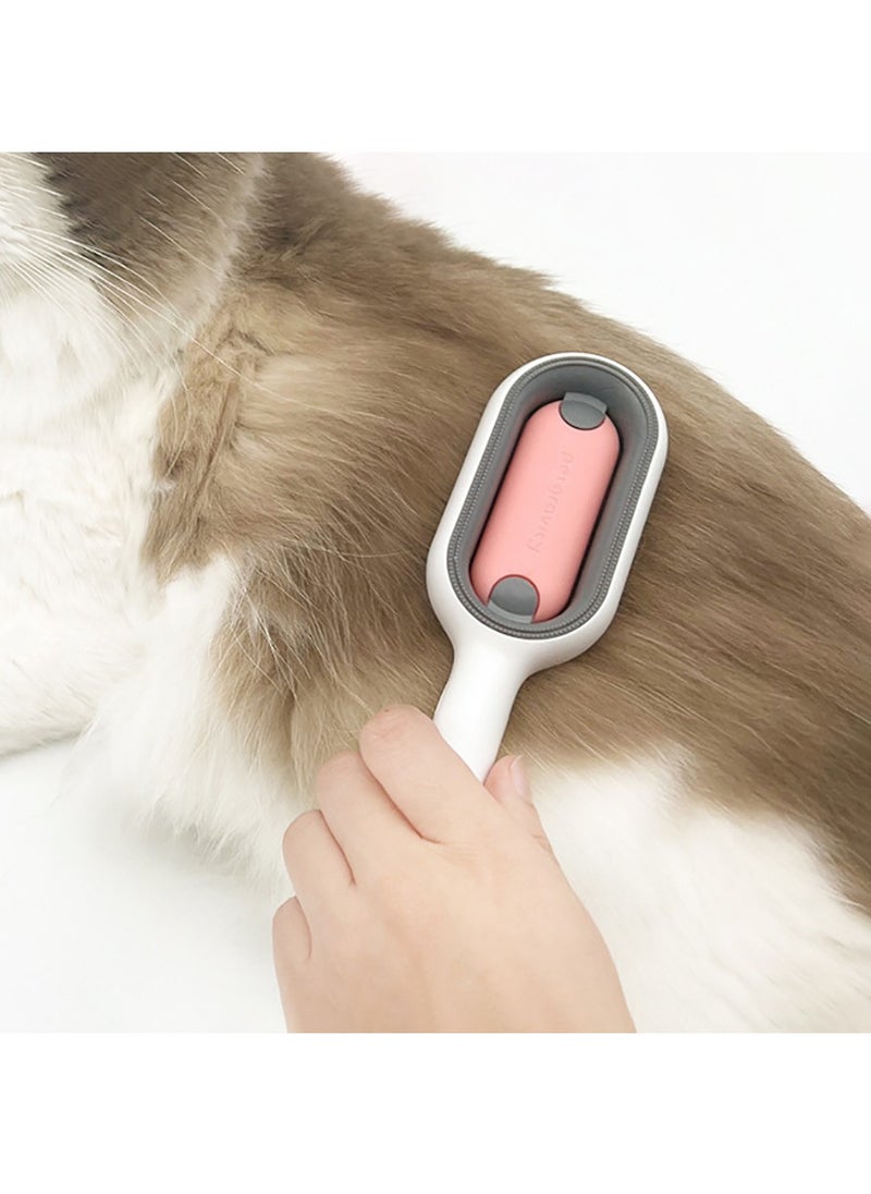 MileMelo - Pet Cleaning Hair Removal Comb, Cat Free Wet Wipe Comb, Pet Sticky Hair Apparatus, Cat and Dog Universal Pet Tomb, Cat Cleaning Supplies (Short hair model, Pink) - Image 1