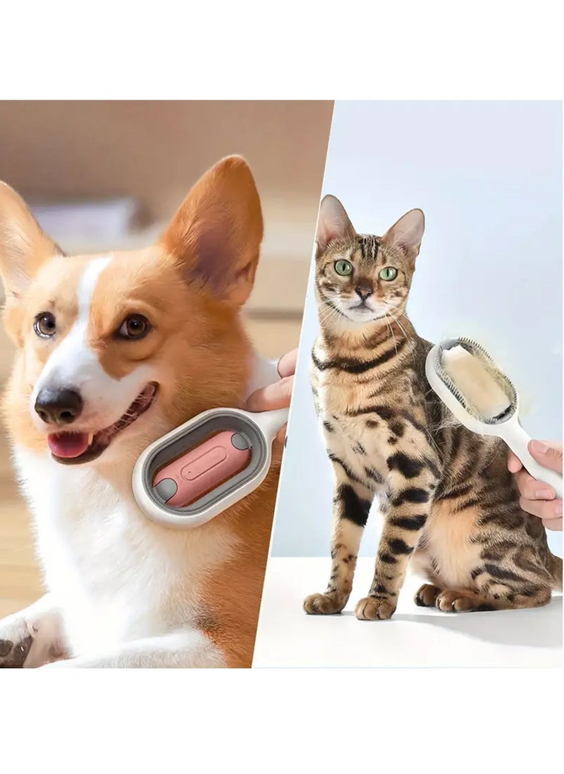 MileMelo - Pet Cleaning Hair Removal Comb, Cat Free Wet Wipe Comb, Pet Sticky Hair Apparatus, Cat and Dog Universal Pet Tomb, Cat Cleaning Supplies (Short hair model, Pink) - Image 1