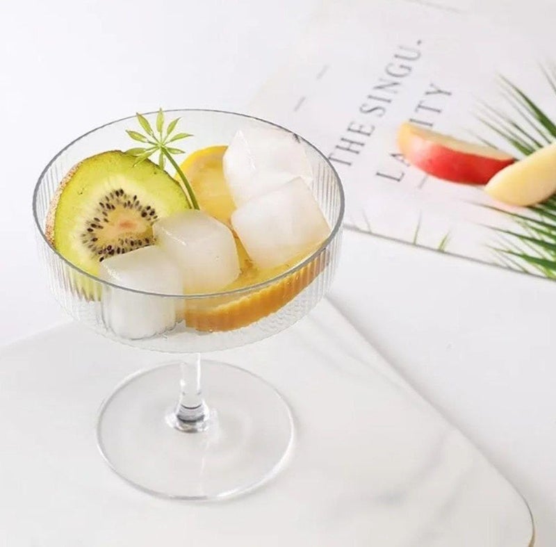 Generic Crystal Glass Cocktail Coupe Set, 6-Piece Elegant Stemmed Glassware for Desserts and Drinks, Imported .A2 - Image 2