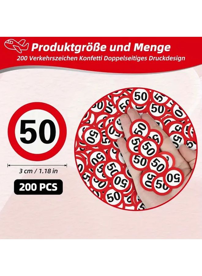Traffic Sign Confetti 200 Pcs Birthday Party Decoration For Men And Women - Image 2
