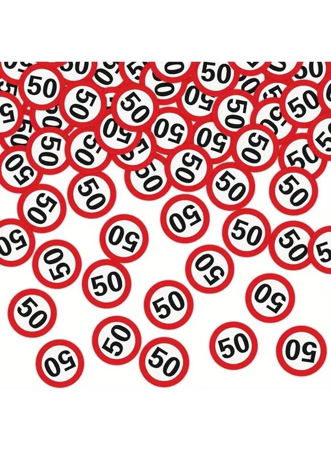 Traffic Sign Confetti 200 Pcs Birthday Party Decoration For Men And Women - Image 1