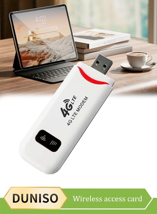 4G LTE USB Portable Router, 150Mbps USB Network Adapter Pocket Mobile Hotspot , WPA WPA2 Encryption, Plug and Play, Travel Hotspot - Image 1