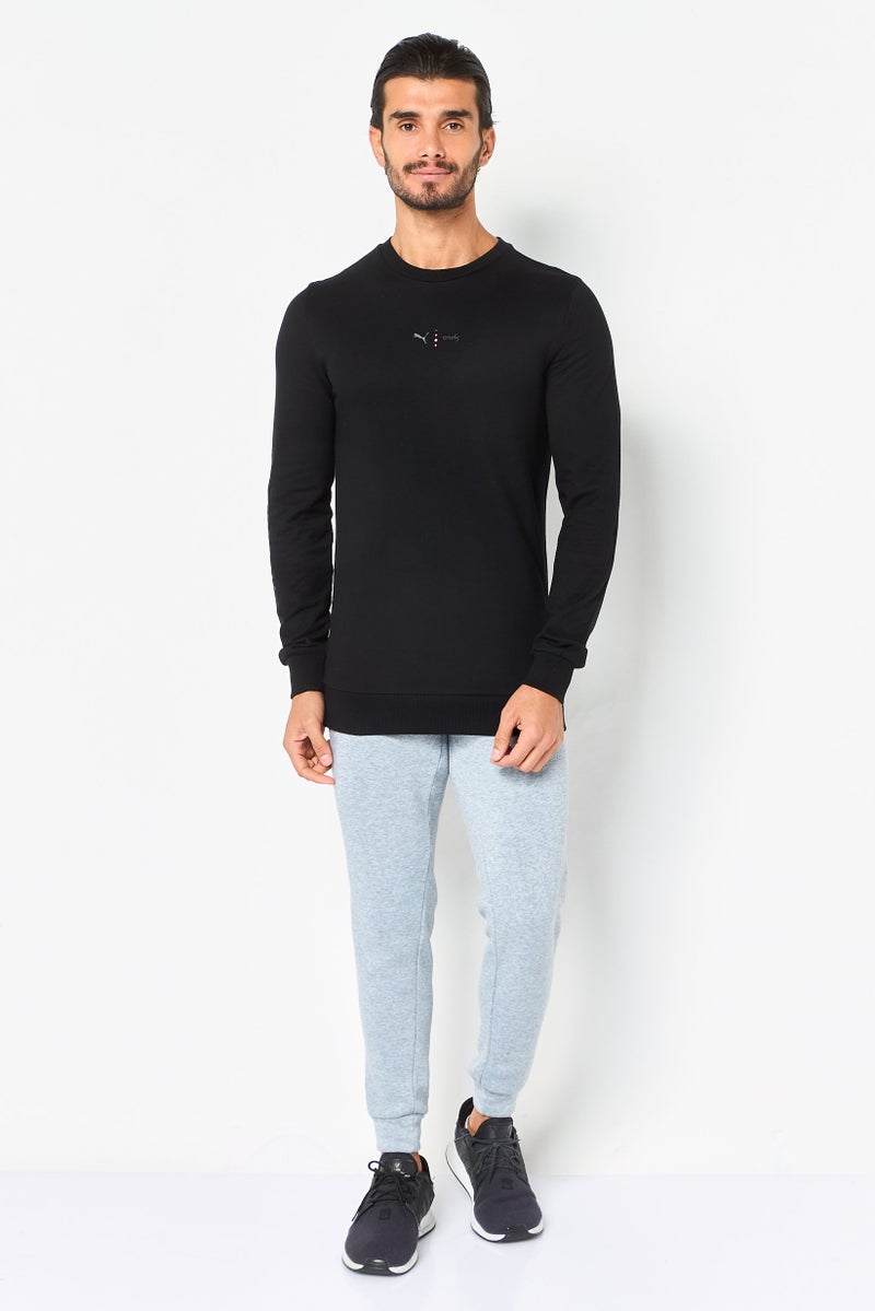 PUMA Men Slim Fit Long Sleeve Outdoor Sweatshirts, Black - Image 2