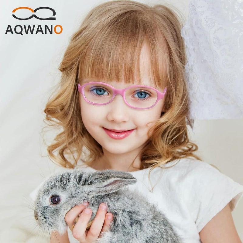 AQWANO Children Optical Glasses Frame tr90 Flexible Bendable One-piece Safe Eyeglasses Girls Boy - Image 5