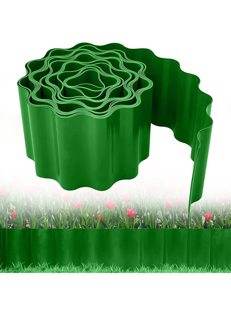 GREENLAWN Plastic Garden Lawn Edging, Flexible Green Garden Grass Lawn Path Edging, Durable Edge Border Fence Palisade Decorative Flower Bed for Yard Patio Pathway Balcony Planting (20cm x 9m) - Image 2