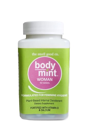 Body Mint Woman | Chlorophyll Deodorizing Supplement for Full Body Feminine Hygiene & Freshness | Aluminum-Free Plant-Based Internal Deodorant | All-Day Protection & Odor Control | 50 tabs - Image 1