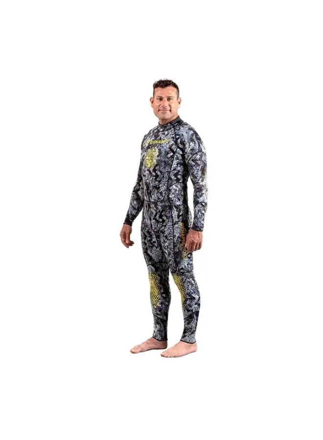 DYNAMICNORD SFS-2 FREE DIVE SUIT 1.5MM HOODED JACKET + PANT CAMO/BLUE - 2 XL - Image 1
