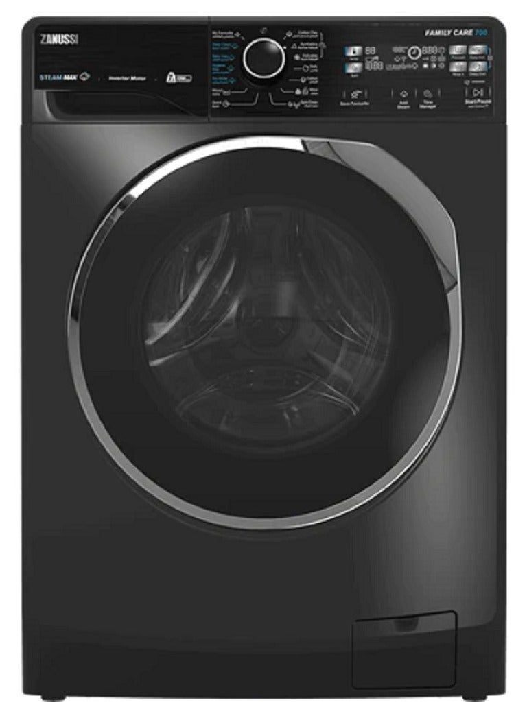 Zanussi 7kg SteamMax front load washing machine 1200 RPM - Black ZWF7221BL7