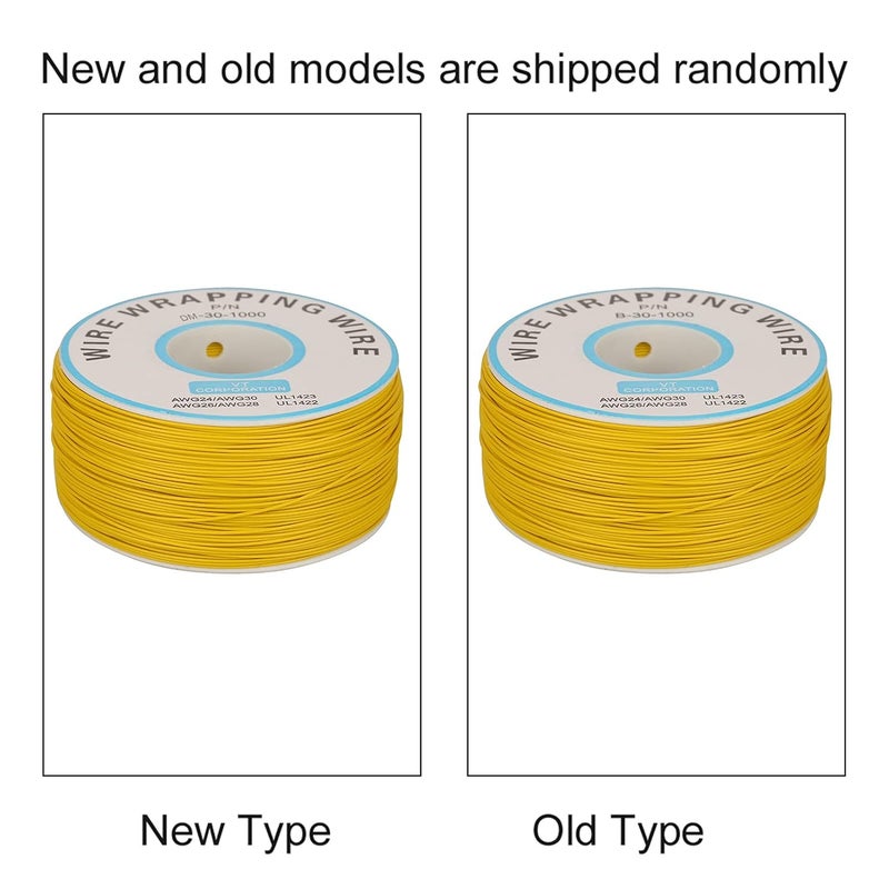 1Roll Wire Wrapping Single Copper Wire Strand 30AWG Cable 0.25 mm Core Diameter (Yellow) - Image 4