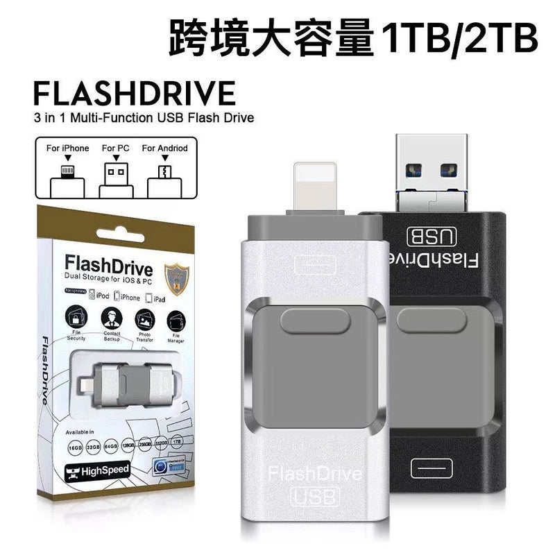Apple Android Computer Typec Interface Mobile Phone U Disk For 32G-64G-128G Push-Pull U Disk 1Tb 2Tb - Image 2