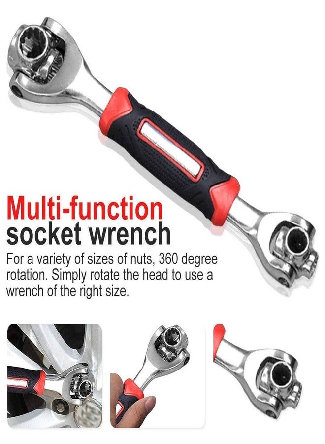 Mass Pro Universal Tool Kit Spanner Socket Wrench (Silver) - Image 2