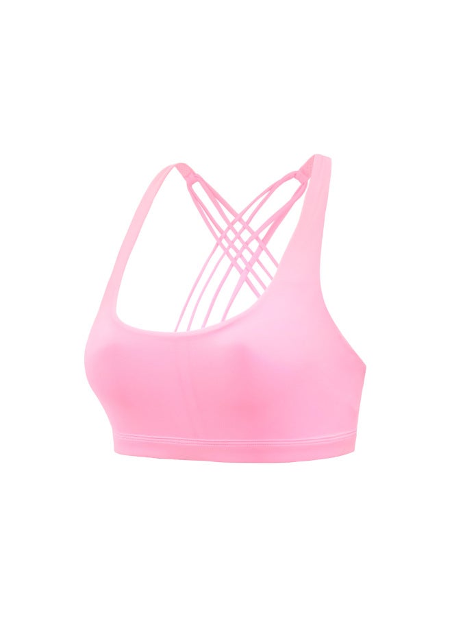 Classic Cross Beauty Back Sports Bra No Steel Ring Yoga Shockproof Running Sports Underwear European And American Large Size Bra For Women