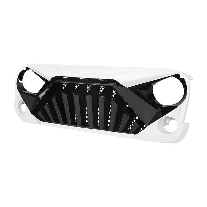 EOMD Front Grill Goliath Grille compatible with 2007-2018 Jeep Wrangler Rubicon Sahara Sport JK/JKU, White Black - Image 4