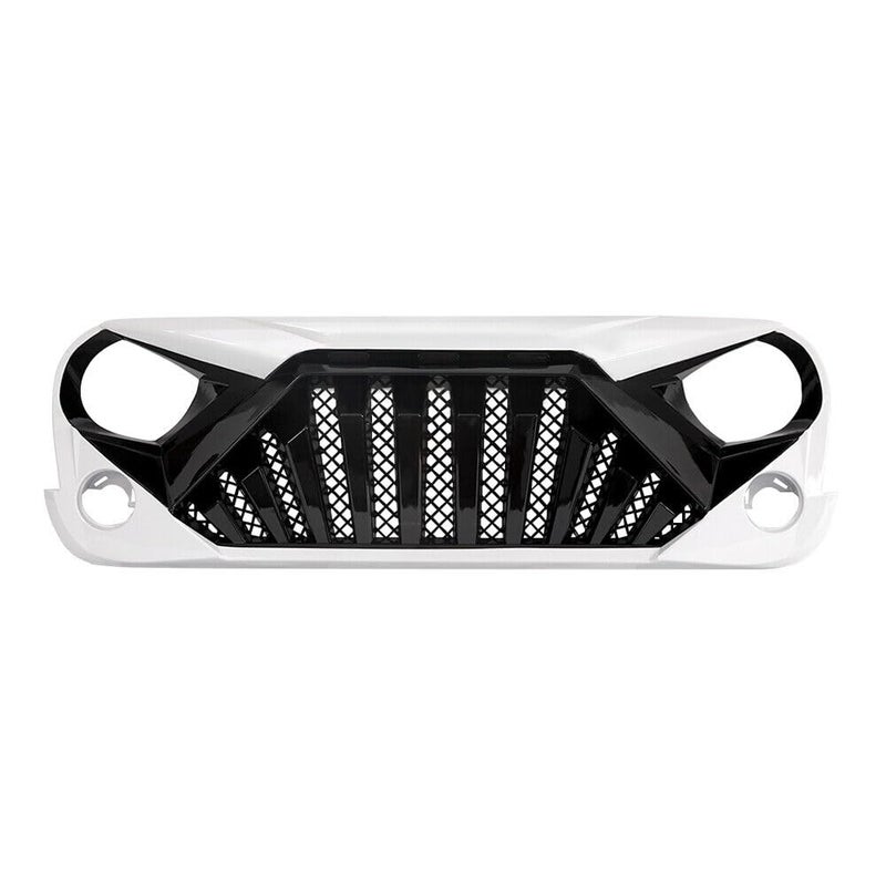 EOMD Front Grill Goliath Grille compatible with 2007-2018 Jeep Wrangler Rubicon Sahara Sport JK/JKU, White Black - Image 3