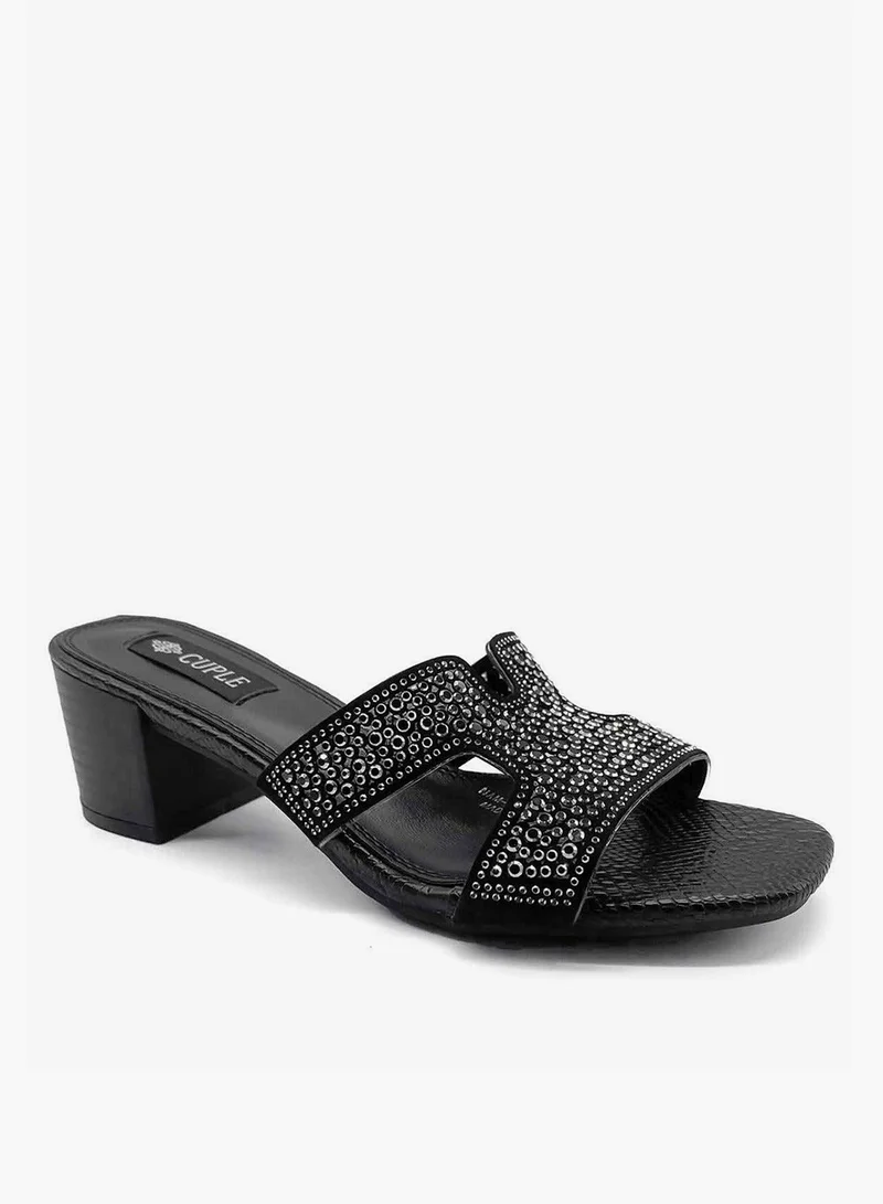 كابلي صندل نسائي كعب للاحتفالات بتصميم مبهر