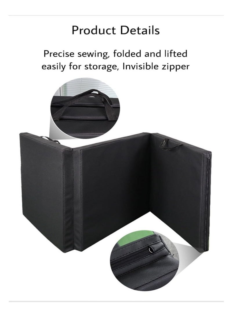 COMMANDO Portable Tri-Fold Exercise Mat (183 x 61 x 4 cm) with Handles for Gymnastics, Martial Arts, Stretching & Fitness  - Image 2