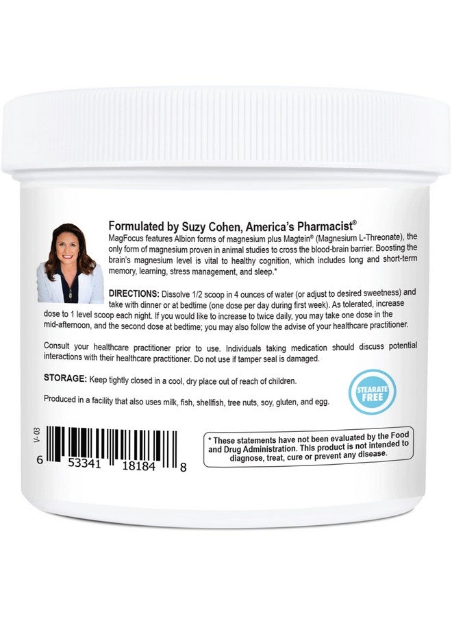 Script Essentials Suzy Cohen MagFocus Magnesium L-Threonate Powder with Magtein (Mixed Berry) Plus Magnesium Glycinate for Wellness, Focus, and Cognition - Gluten-Free, Non-GMO, Vegetarian (60 Servings) - Image 4