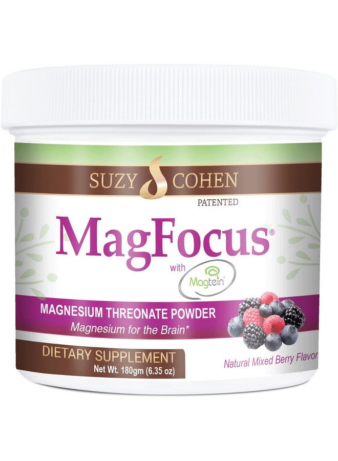 Script Essentials Suzy Cohen MagFocus Magnesium L-Threonate Powder with Magtein (Mixed Berry) Plus Magnesium Glycinate for Wellness, Focus, and Cognition - Gluten-Free, Non-GMO, Vegetarian (60 Servings) - Image 1