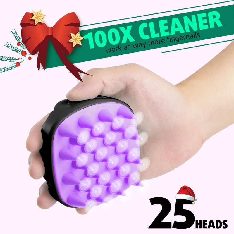 Cbiumpro 2-Pack Scalp Massager Shampoo Brush, Ultra Soft Silicone Scalp Scrubber Exfoliator Brush for Hair Growth & Dandruff Removal - 100% Fit All Hair Types - Image 4