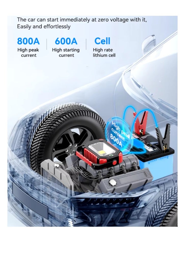 ESSAGER Essager Car Jump Starter 12000mAh Power Bank 12V Portable Car Battery Booster Chargerbegin Device Auto Emergency Start LED Lighting  - Image 3
