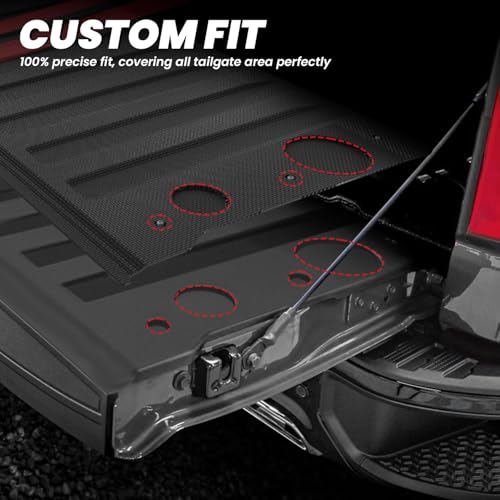 LASFIT Truck Tailgate Mat 2019-2026 for Chevrolet Chevy Silverado & GMC Sierra 1500 (Not Fit Multipro Tailgate), All Weather TPE Tailgate Protector Liner Replacement (Not Fit Drop-in Liners) - Image 3