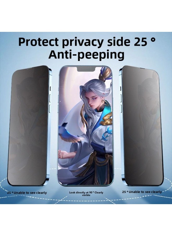 Generic Applicable To For Iphone 15 Anti-peep Tempered Film For Iphone14promax/13/12plus HD Xr/11 Dust-free Warehouse X-Colour:Imported Masonry Explosion-proof [thin Black Edges*ultra-clear] 3-piece Pack-Size:For Iphone 13 Pro Max  - Image 2