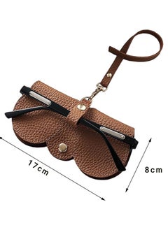 CityRiya-Long Leather Sunglasses Bag Travel Sun Glasses Holder Sunglass Case Portable Leather Glasses Case Holder Sunglasses Pouch Glasses Organizer Bag Eyeglasses Bag Eyewear Sleeve  - Image 4