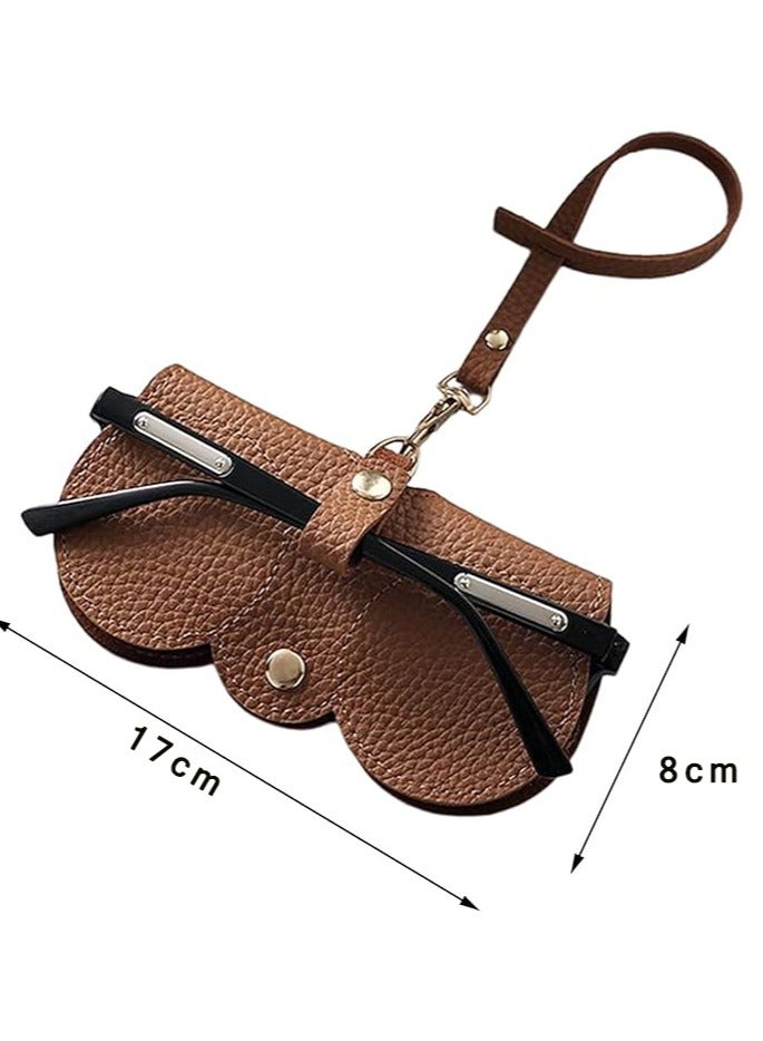 CityRiya-Long Leather Sunglasses Bag Travel Sun Glasses Holder Sunglass Case Portable Leather Glasses Case Holder Sunglasses Pouch Glasses Organizer Bag Eyeglasses Bag Eyewear Sleeve - Image 4