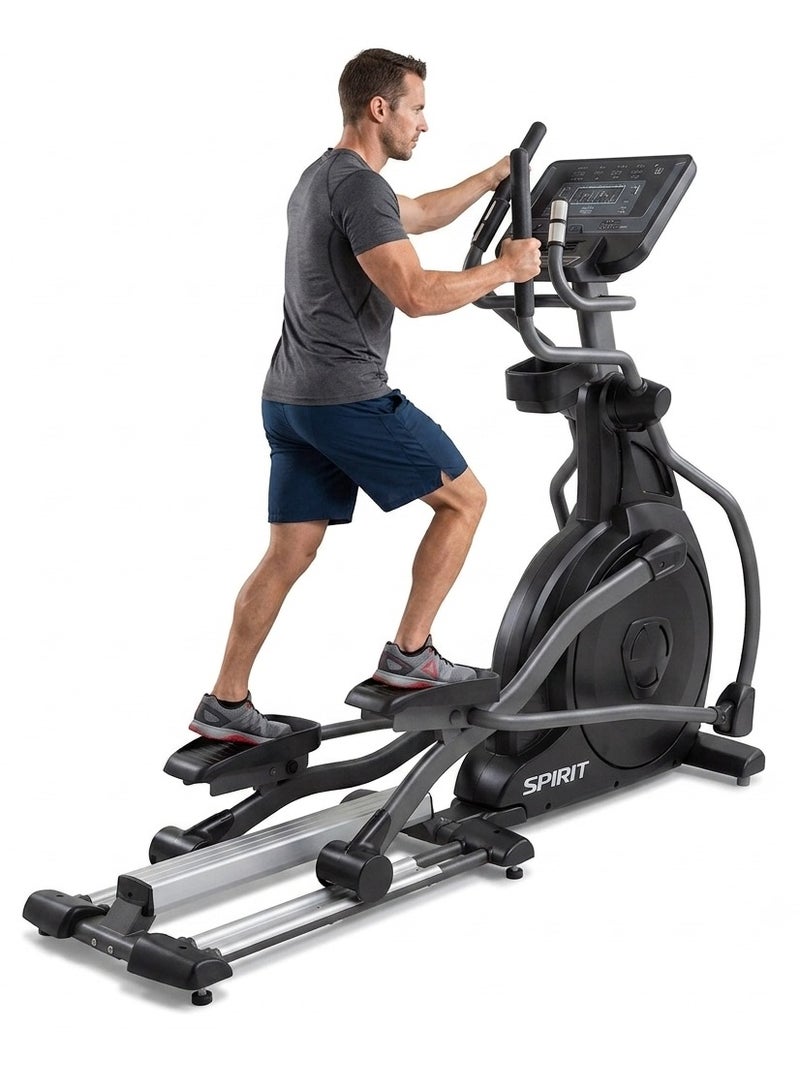 Spirit Fitness CE800+ Commercial Elliptical Cross Trainer | Self-Generating Front Drive Elliptical Machine | 20-Inch Stride | 40 Resistance Levels | Bluetooth FTMS LED Console | Heavy Duty Gym Cardio Exercise Machine | 205kg User Capacity | Commercial Fitness Equipment - Image 1