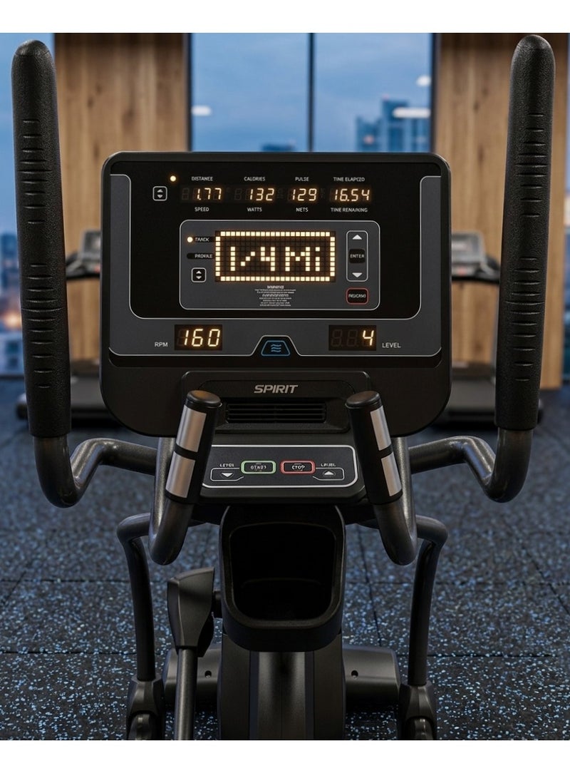 Spirit Fitness CE800+ Commercial Elliptical Cross Trainer | Self-Generating Front Drive Elliptical Machine | 20-Inch Stride | 40 Resistance Levels | Bluetooth FTMS LED Console | Heavy Duty Gym Cardio Exercise Machine | 205kg User Capacity | Commercial Fitness Equipment - Image 4