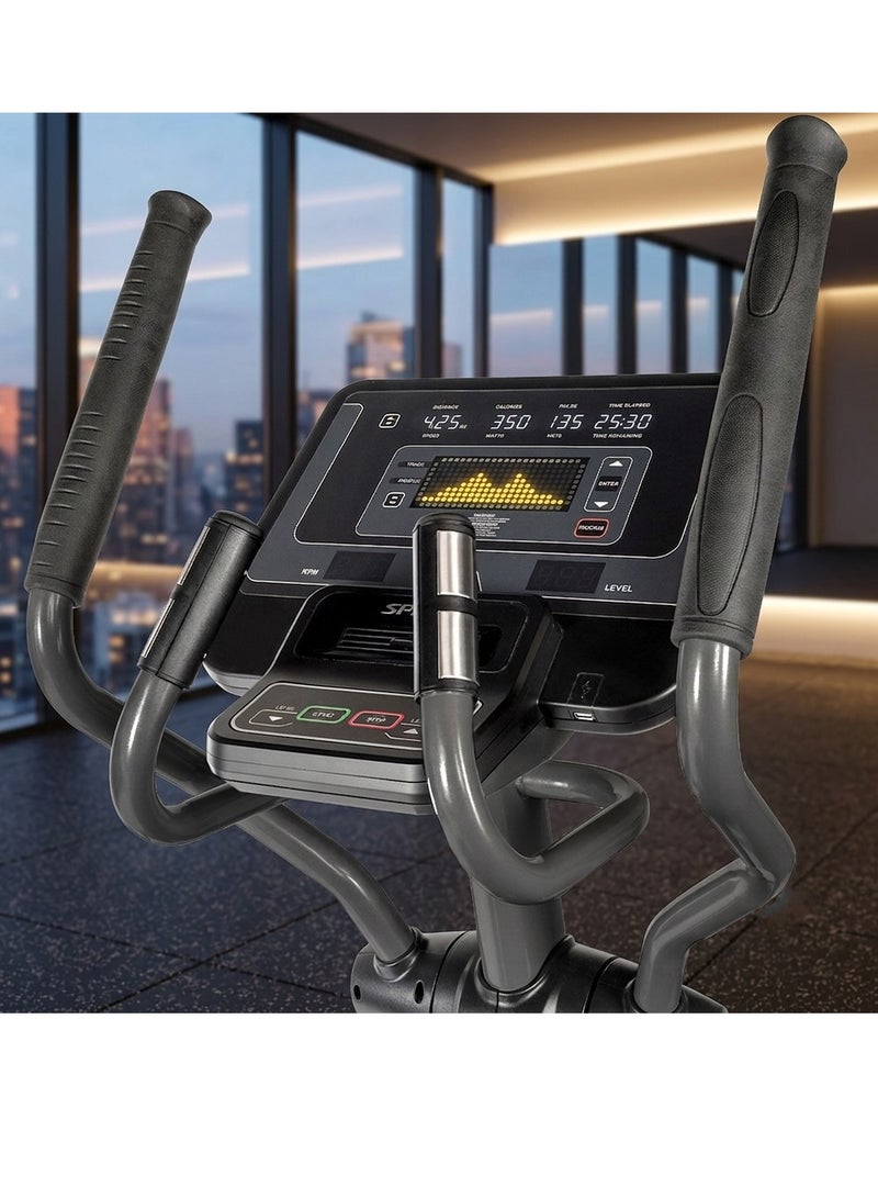 Spirit Fitness CE800+ Commercial Elliptical Cross Trainer | Self-Generating Front Drive Elliptical Machine | 20-Inch Stride | 40 Resistance Levels | Bluetooth FTMS LED Console | Heavy Duty Gym Cardio Exercise Machine | 205kg User Capacity | Commercial Fitness Equipment - Image 5