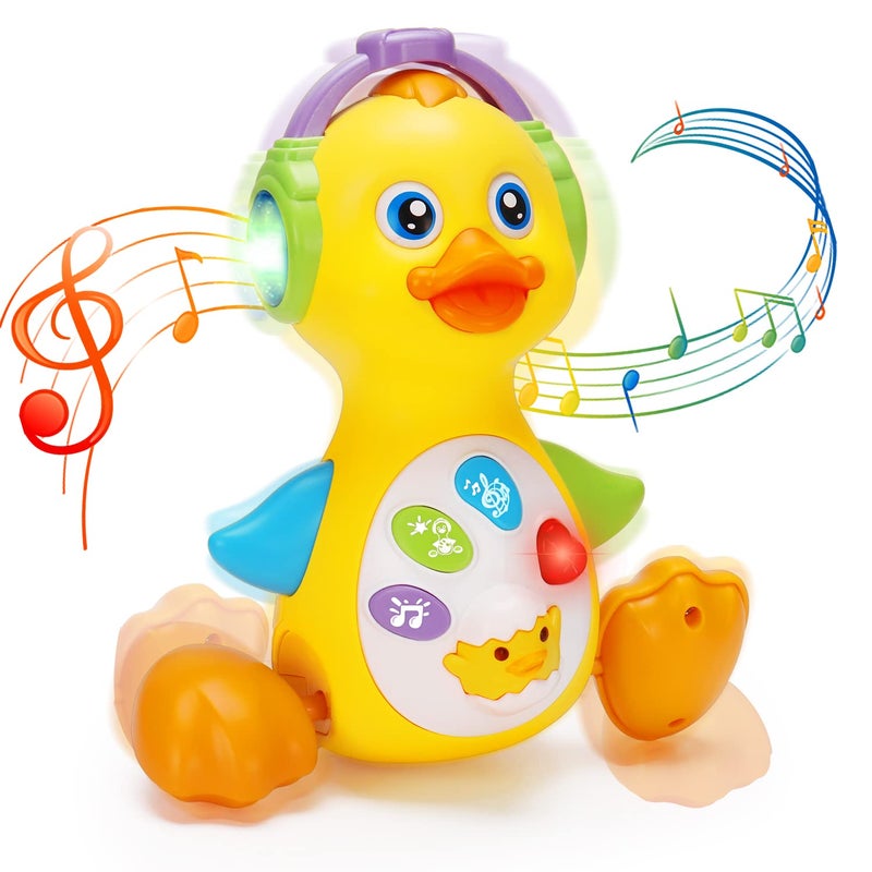 Tsomtto Baby Musical Duck Toy Dancing Crawling Tummy Time, Light Up Infant Toys 0-3-6 6-12 12-18 Months Easter Gifts for 1 2 Year Old Boys Girls Baby Learning Development Toddler Toys Age 1-2 - Image 1