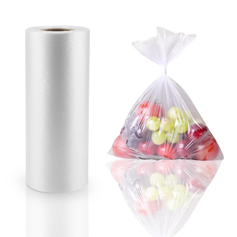 PAPRMA 14  x 20  Food Storage Bags Roll  Clear Plastic Produce Bags for Vegetable Food Fruit Bread (1 Roll - 350pcs on a Roll) - Image 1