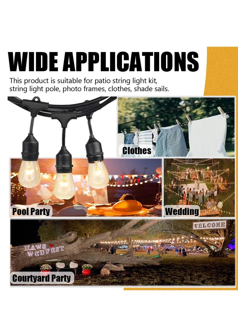 String Light Hanging Kit with 164 Ft Nylon Coated 304 Stainless Steel Wire Rope Suspension Guide Turnbuckles and Hooks for Patio Backyard Lighting Accessories - Image 2