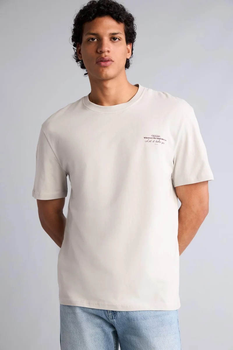 DeFacto Regular Fit Printed Short Sleeve T-Shirt