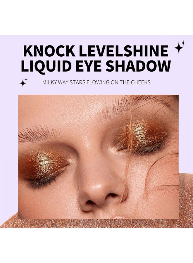 OCHEAL Eyeshadow Liquid，Liquid Glitter Eyeshadow, Glitter And Glow Liquid Eye Shadow, Highly Pigmented, Glittery Finish, Long-Wearing, Transfer Proof - 03  STAR - Image 5