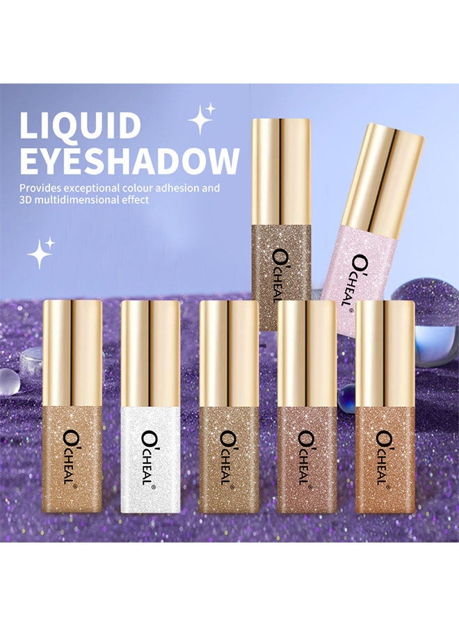 OCHEAL Eyeshadow Liquid，Liquid Glitter Eyeshadow, Glitter And Glow Liquid Eye Shadow, Highly Pigmented, Glittery Finish, Long-Wearing, Transfer Proof - 03  STAR - Image 3