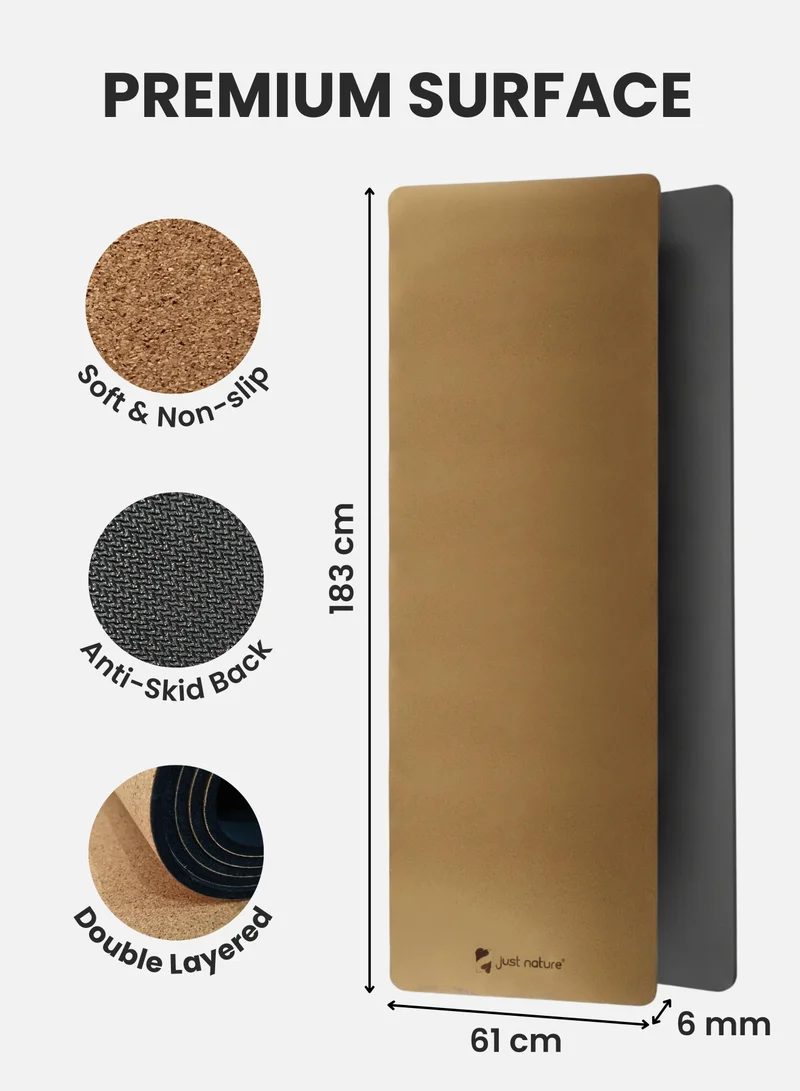 Just Nature Brown Natural Cork Yoga Mat  | Best Price UAE
