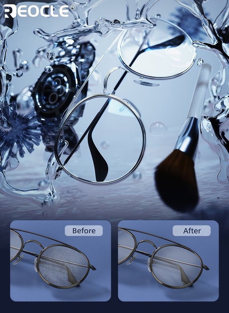 REOCLE All In One Multifunctional Ultrasonic Cleaner Portable USB Powered High Frequency Vibration Cleaning Device for Home Use Jewelry Glasses Dentures Watches Rings Makeup Brushes - Image 3