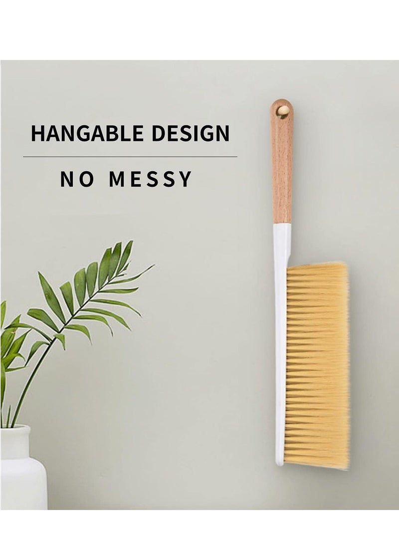 Y&D - Hand Room Cleaning Brushes, Long Wooden Handle Brush, Soft Bristles Dusting Brush for Car Bed Couch Draft Garden Furniture Clothes - Image 1