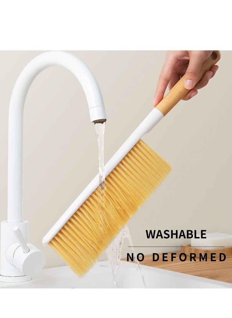 Y&D - Hand Room Cleaning Brushes, Long Wooden Handle Brush, Soft Bristles Dusting Brush for Car Bed Couch Draft Garden Furniture Clothes - Image 1