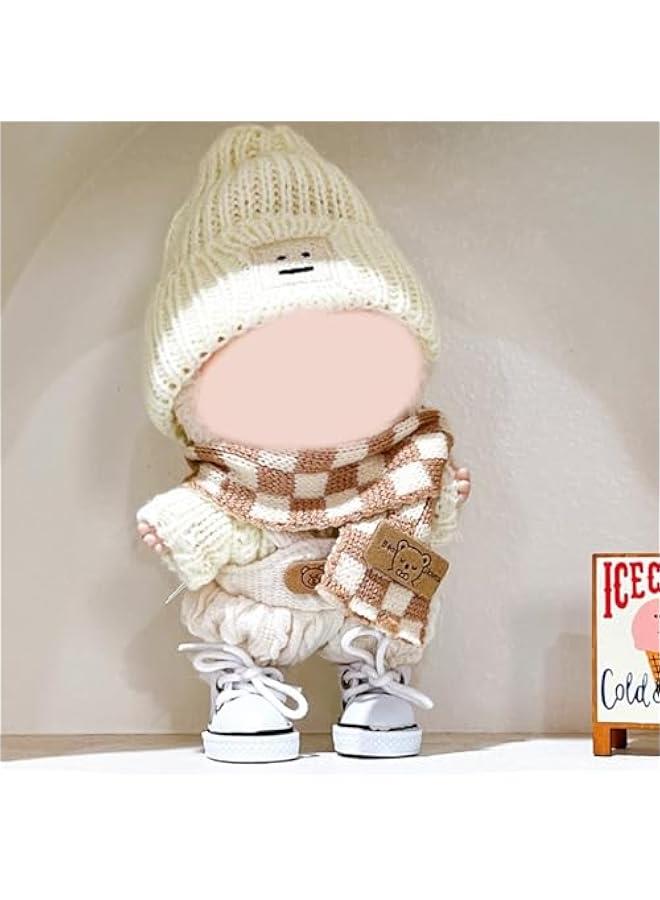 Arabest Labubu Doll Clothing Bundle for 17cm - 7 Pack Everyday and Playtime Outfits with Display Accessories Collector Set, Hats, Apparel, Trousers, Footwear, and Scarves (Style A 5 sets)  - Image 1